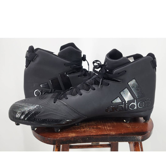 NEW Adidas Freak X Carbon Mid Tripple Black Football Cleats Size 18 - Picture 3 of 9
